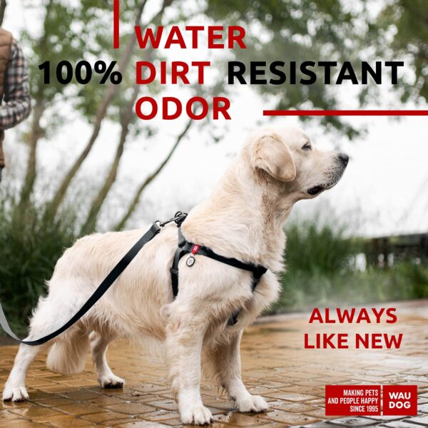 Waterproof Dog Harness   Adjustable Dog Harness for Large Dogs Small and Medium Dogs   Heavy Duty Dog Harness with Durable Metal Clasp and QR Dog Tag   Boy & Girl Dog Harness   Black (24 35in) - Image 2