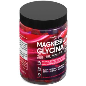 Sugar Free Magnesium Glycinate Gummies – 400mg with Taurine & Magnesium Malate for Better Sleep & Relaxation