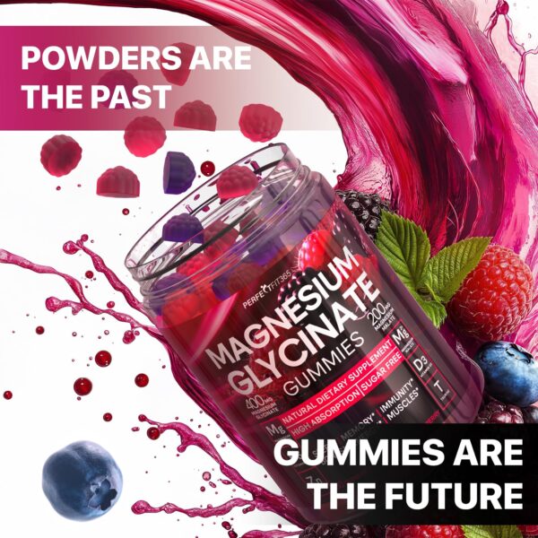 Sugar Free Magnesium Glycinate Gummies – 400mg with Taurine & Magnesium Malate for Better Sleep & Relaxation - Image 5