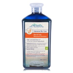 Arava Flea & Tick Dog & Puppy Shampoo 100% Natural Ingredients Gently Scented Botanical Dead Sea Formula 13.5 fl oz Safe for Babies Made with Essential Oils