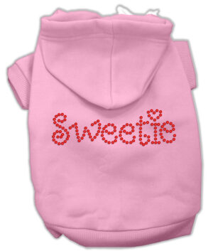 Sweetie Rhinestone Hoodies Pink Xxxl(20)