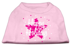 Scribble Happy Holidays Screenprint Shirts Light Pink Xxl