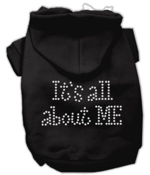 It's All About Me Rhinestone Hoodies Black Xl (16)