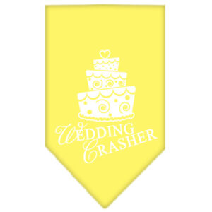 Wedding Crasher Screen Print Bandana Yellow Large