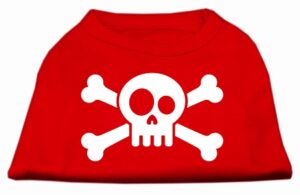 Skull Crossbone Screen Print Shirt Red Xxxl