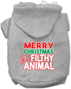 Ya Filthy Animal Screen Print Pet Hoodie Grey Xl (16)