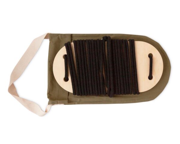 BABAI Wooden Swing with Black Cotton Rope for 3+ - Image 2