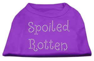 Spoiled Rotten Rhinestone Shirts Purple Xl