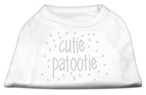 Cutie Patootie Rhinestone Shirts White Md