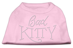 Bad Kitty Rhinestud Shirt Light Pink M