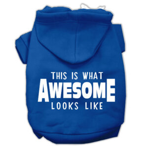 This Is What Awesome Looks Like Dog Pet Hoodies Blue Size Xl (16)