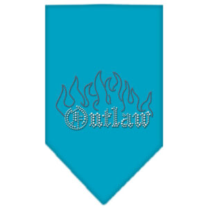 Outlaw Rhinestone Bandana Turquoise Small