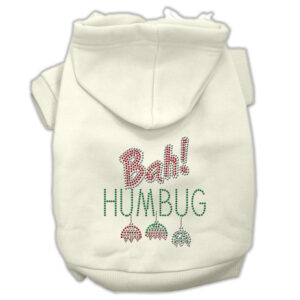 Bah Humbug Rhinestone Hoodies Cream Xxl (18)