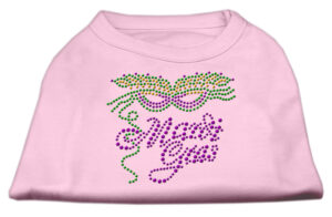 Mardi Gras Rhinestud Shirt Light Pink Xxxl(20)