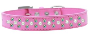 Sprinkles Dog Collar Pearl And Ab Crystals Size 16 Bright Pink