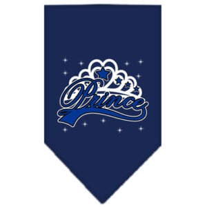 I'm A Prince Screen Print Bandana Navy Blue Large