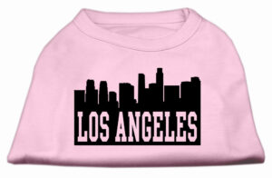 Los Angeles Skyline Screen Print Shirt Light Pink Xl