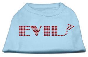 Evil Rhinestone Shirts Baby Blue Xl