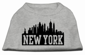 New York Skyline Screen Print Shirt Grey Xxxl