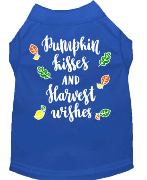 Pumpkin Kisses Screen Print Dog Shirt Blue Xxxl (20)