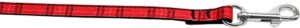 Plaid Nylon Collar  Red 3/8 Wide 4ft Lsh