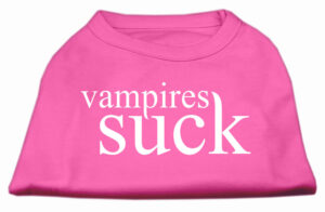 Vampires Suck Screen Print Shirt Bright Pink Xxl (18)