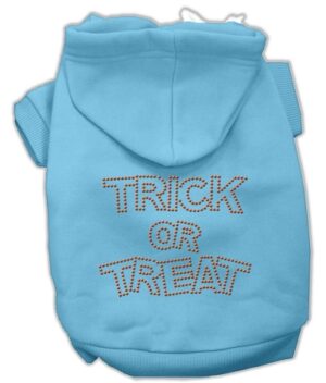 Trick Or Treat Rhinestone Hoodies Baby Blue Xxxl(20)