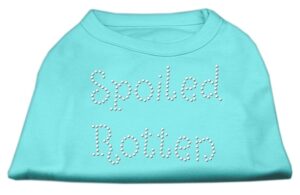 Spoiled Rotten Rhinestone Shirts Aqua Xl