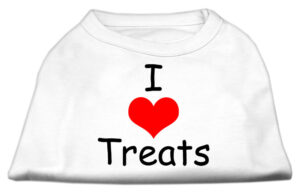 I Love Treats Screen Print Shirts White Xxl