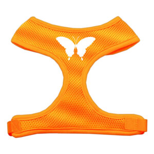 Butterfly Design Soft Mesh Pet Harness Orange Small