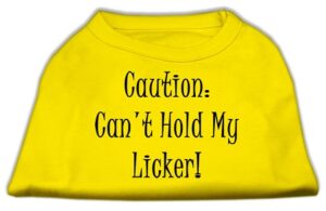 Can't Hold My Licker Screen Print Shirts Yellow Xxl (18)