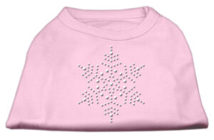 Snowflake Rhinestone Shirt  Light Pink M