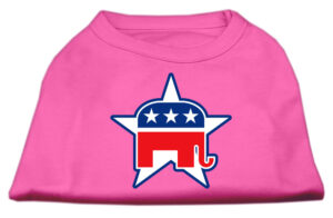 Republican Screen Print Shirts  Bright Pink L