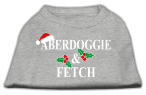 Aberdoggie Christmas Screen Print Shirt Grey Xl