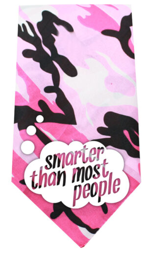 Smarter Than Most People Screen Print Bandana Pink Camo