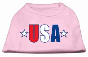 Usa Star Screen Print Shirt Light Pink Xxxl (20)