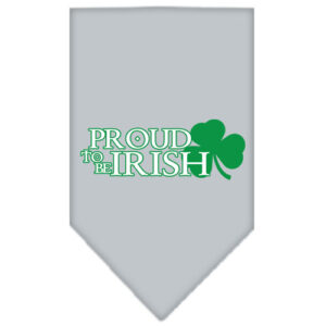 Proud To Be Irish Screen Print Bandana Grey Large