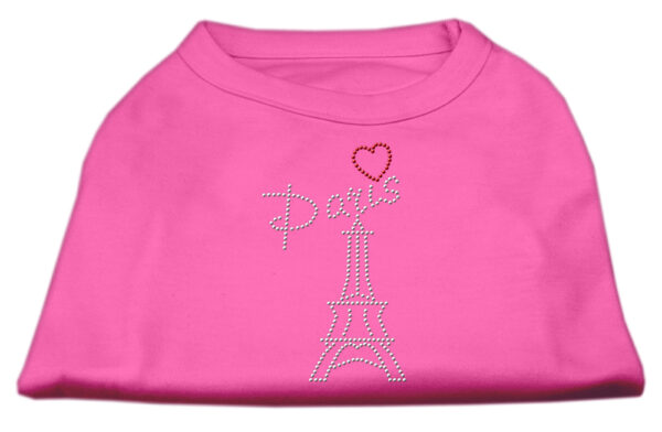 Paris Rhinestone Shirts Bright Pink Xl