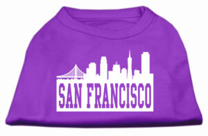 San Francisco Skyline Screen Print Shirt Purple Xs