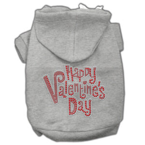 Happy Valentines Day Rhinestone Hoodies Grey Xxl (18)