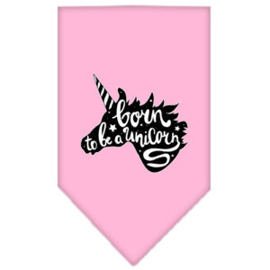 Born To Be A Unicorn Screen Print Bandana Light Pink Small