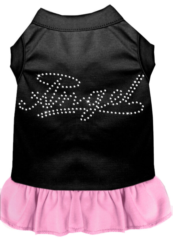 Rhinestone Angel Dress  Black With Light Pink Xxxl
