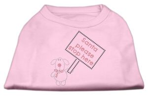 Santa Stop Here Shirts Light Pink Lg
