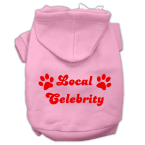 Local Celebrity Screen Print Pet Hoodies Pink Size Xxxl (20)