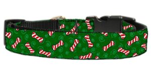 Candy Cane Bones Nylon And Ribbon Collars   Small