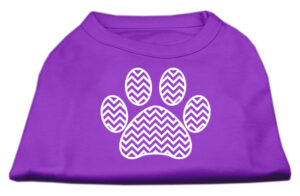 Chevron Paw Screen Print Shirt Purple Sm (10)