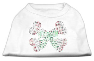 Candy Cane Crossbones Rhinestone Shirt White Xl