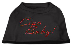 Ciao Baby Rhinestone Shirts Black Xl