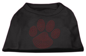 Red Paw Rhinestud Shirts Black Xxxl(20)