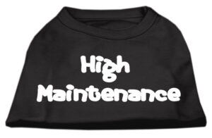 High Maintenance Screen Print Shirts  Black M